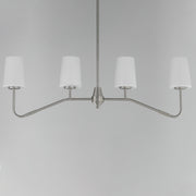 Maxim 12697WTSN Durham 4 Light Linear Chandelier | Satin Nickel