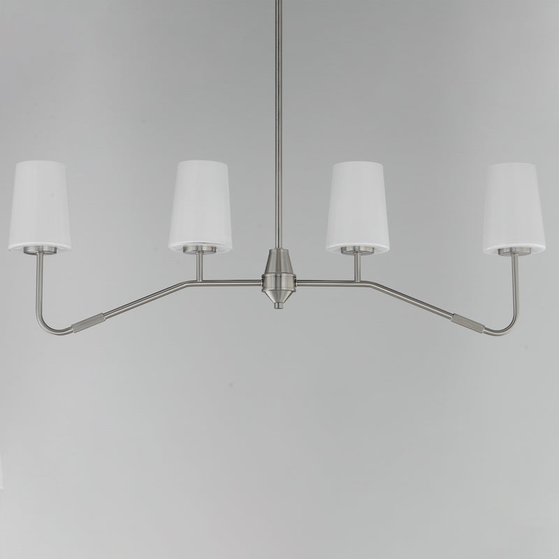 Maxim 12697WTSN Durham 4 Light Linear Chandelier | Satin Nickel