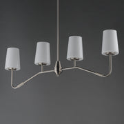 Maxim 12697WTSN Durham 4 Light Linear Chandelier | Satin Nickel