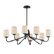 Maxim 12698WTBK Durham 8 Light Chandelier | Black