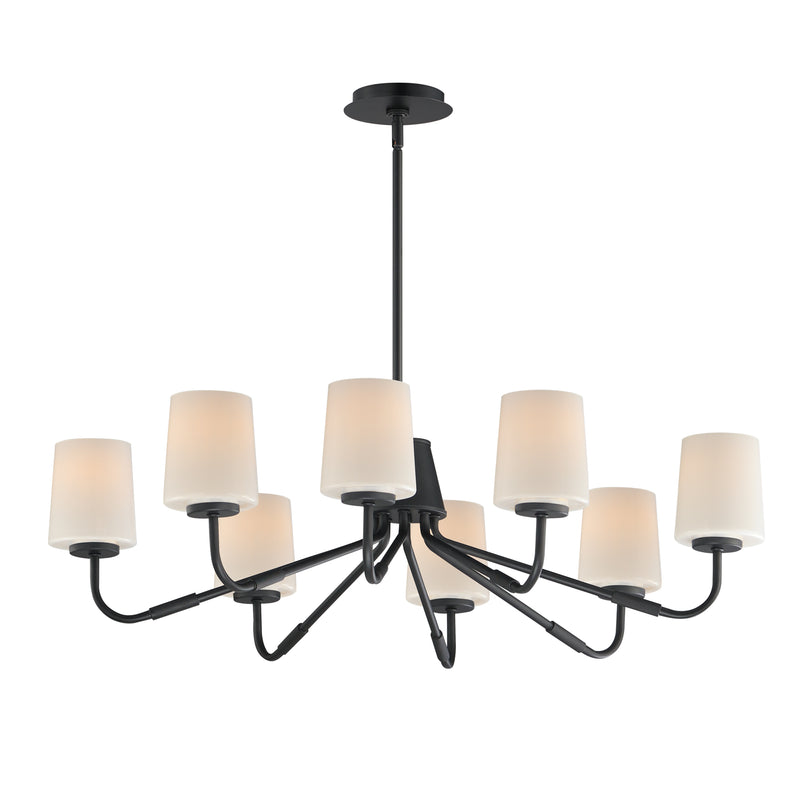 Maxim 12698WTBK Durham 8 Light Chandelier | Black