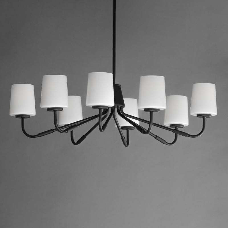 Maxim 12698WTBK Durham 8 Light Chandelier | Black