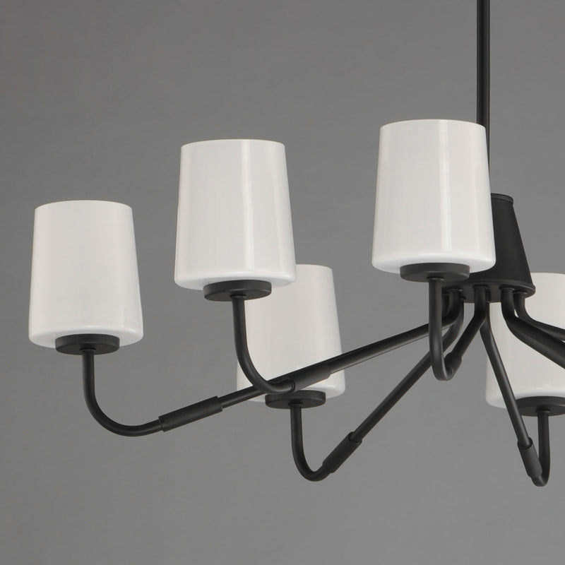 Maxim 12698WTBK Durham 8 Light Chandelier | Black