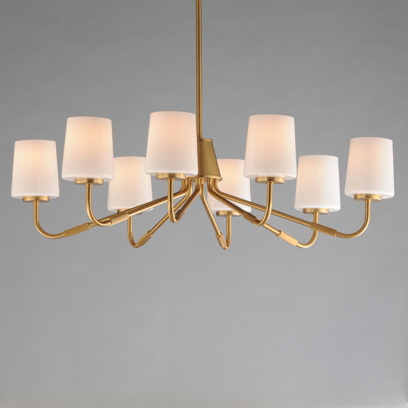 Maxim 12698WTNAB Durham 8 Light Chandelier | Natural Aged Brass