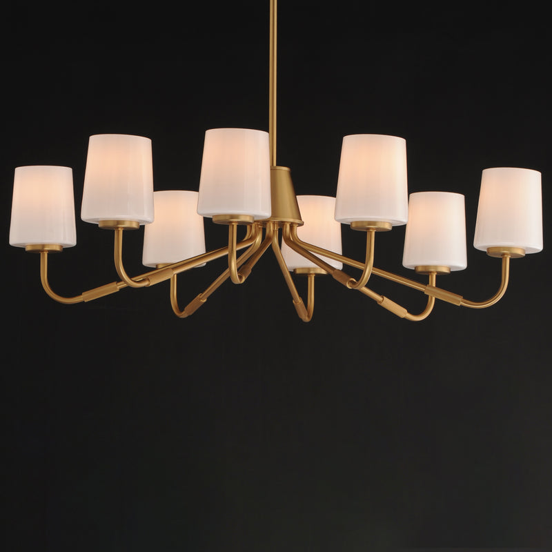 Maxim 12698WTNAB Durham 8 Light Chandelier | Natural Aged Brass