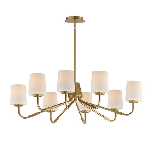 Maxim 12698WTNAB Durham 8 Light Chandelier | Natural Aged Brass