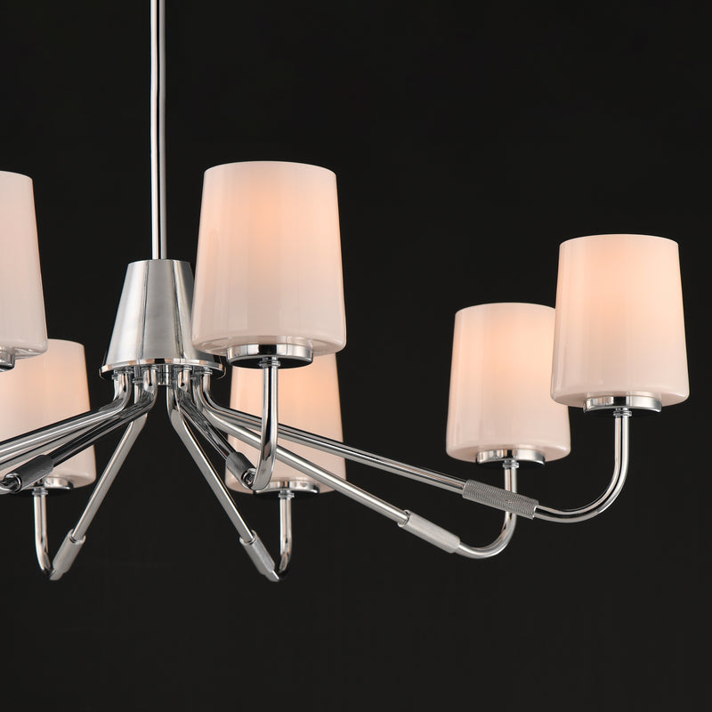 Maxim 12698WTPC Durham 8 Light Chandelier | Polished Chrome