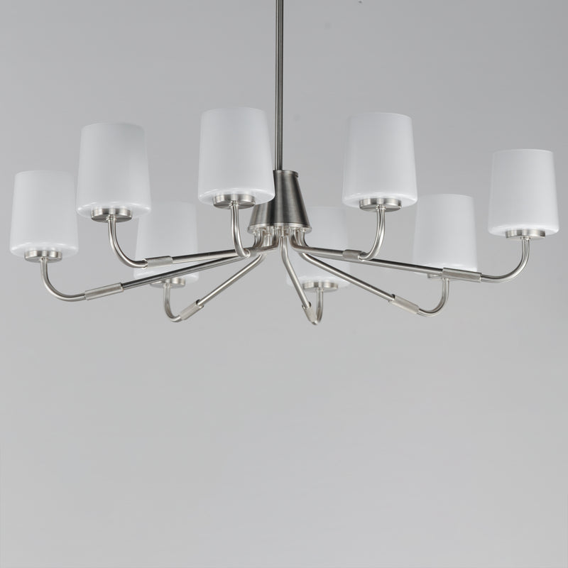 Maxim 12698WTSN Durham 8 Light Chandelier | Satin Nickel