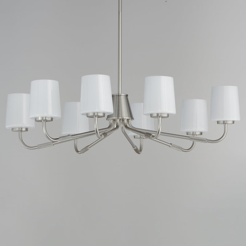 Maxim 12698WTSN Durham 8 Light Chandelier | Satin Nickel