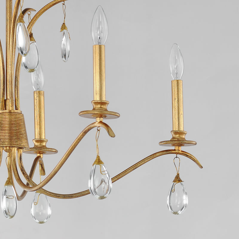 Maxim 12745CHGL Eden 5 Light Chandelier | Charcoal Gold Leaf