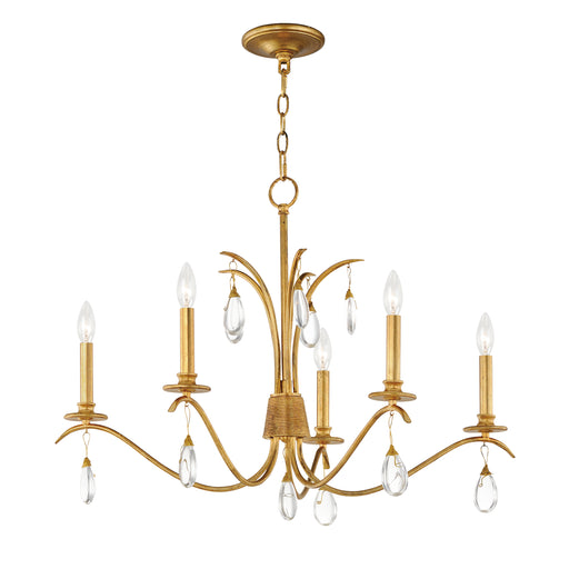 Maxim 12745CHGL Eden 5 Light Chandelier | Charcoal Gold Leaf