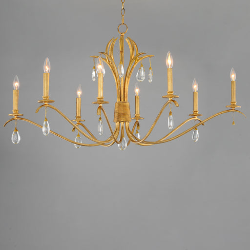Maxim 12748CHGL Eden 8 Light Chandelier | Charcoal Gold Leaf