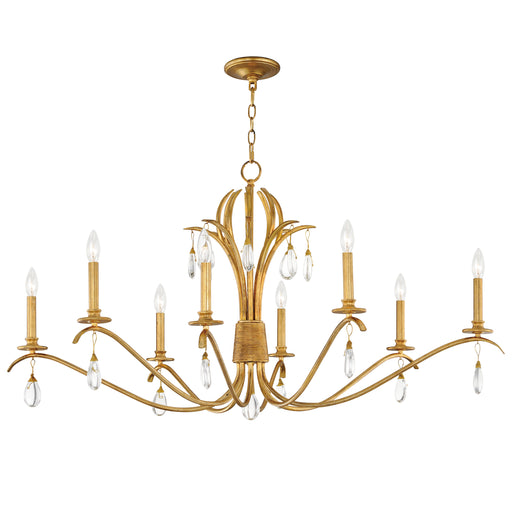 Maxim 12748CHGL Eden 8 Light Chandelier | Charcoal Gold Leaf