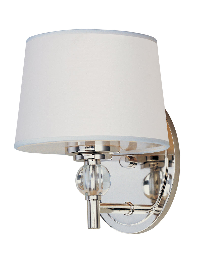 Maxim 12761WTPN Rondo 1 Light Wall Sconce | Polished Nickel