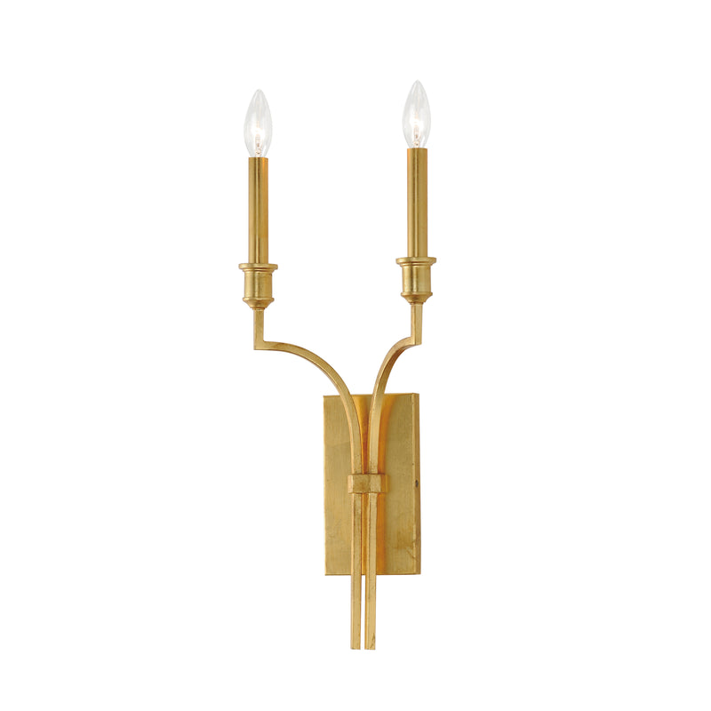 Maxim 12782GL Normandy 2 Light Sconce | Gold Leaf