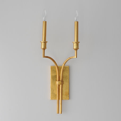 Maxim 12782GL Normandy 2 Light Sconce | Gold Leaf