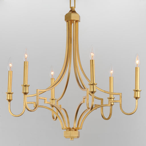Maxim 12786GL Normandy 6 Light Chandelier | Gold Leaf