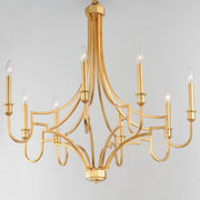 Maxim 12788GL Normandy 8 Light Chandelier | Gold Leaf