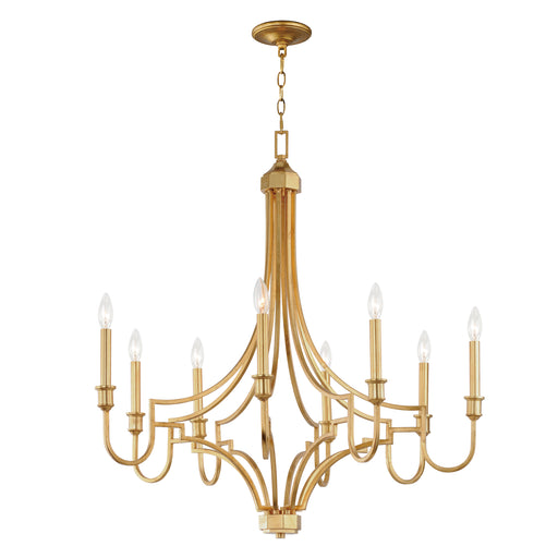 Maxim 12788GL Normandy 8 Light Chandelier | Gold Leaf