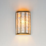 Maxim 12800CZNAB Miramar 1 Light Wall Sconce | Capiz / Natural Aged Brass