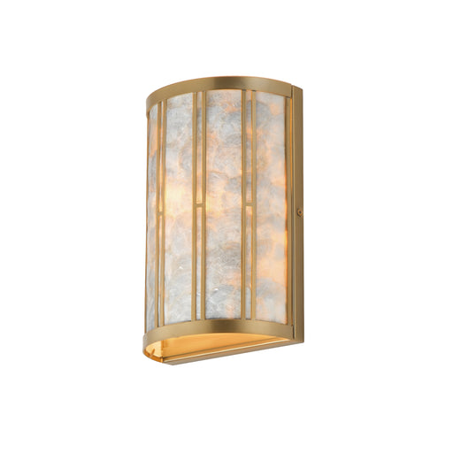 Maxim 12800CZNAB Miramar 1 Light Wall Sconce | Capiz / Natural Aged Brass