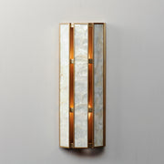 Maxim 12801CZNAB Miramar 2 Light Wall Sconce | Capiz / Natural Aged Brass