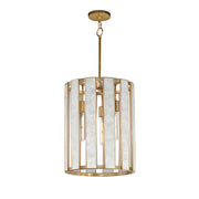 Maxim 12802CZNAB Miramar 3 Light Foyer Pendant | Capiz / Natural Aged Brass