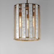 Maxim 12802CZNAB Miramar 3 Light Foyer Pendant | Capiz / Natural Aged Brass