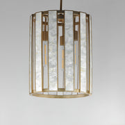 Maxim 12802CZNAB Miramar 3 Light Foyer Pendant | Capiz / Natural Aged Brass