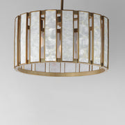 Maxim 12803CZNAB Miramar 3 Light Pendant | Capiz / Natural Aged Brass