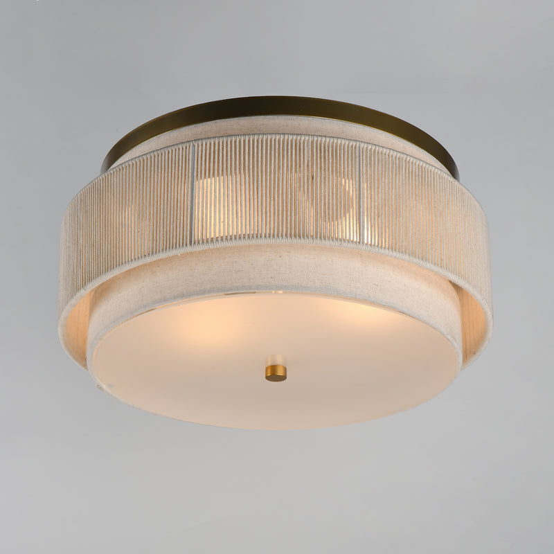 Maxim 12810OFNAB Seacliff 2 Light Flush Mount | Natural Aged Brass