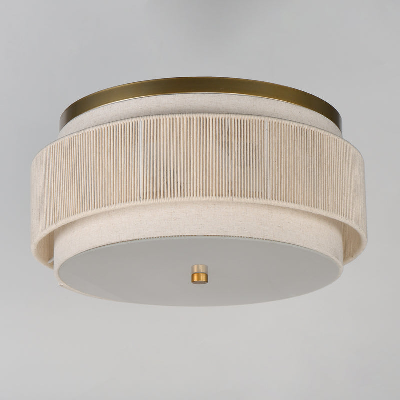 Maxim 12810OFNAB Seacliff 2 Light Flush Mount | Natural Aged Brass