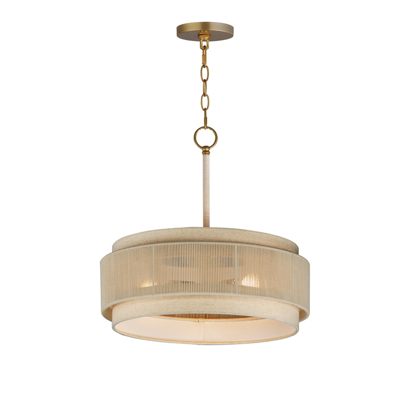 Maxim 12813OFNAB Seacliff 20" 3 Light Pendant | Natural Aged Brass