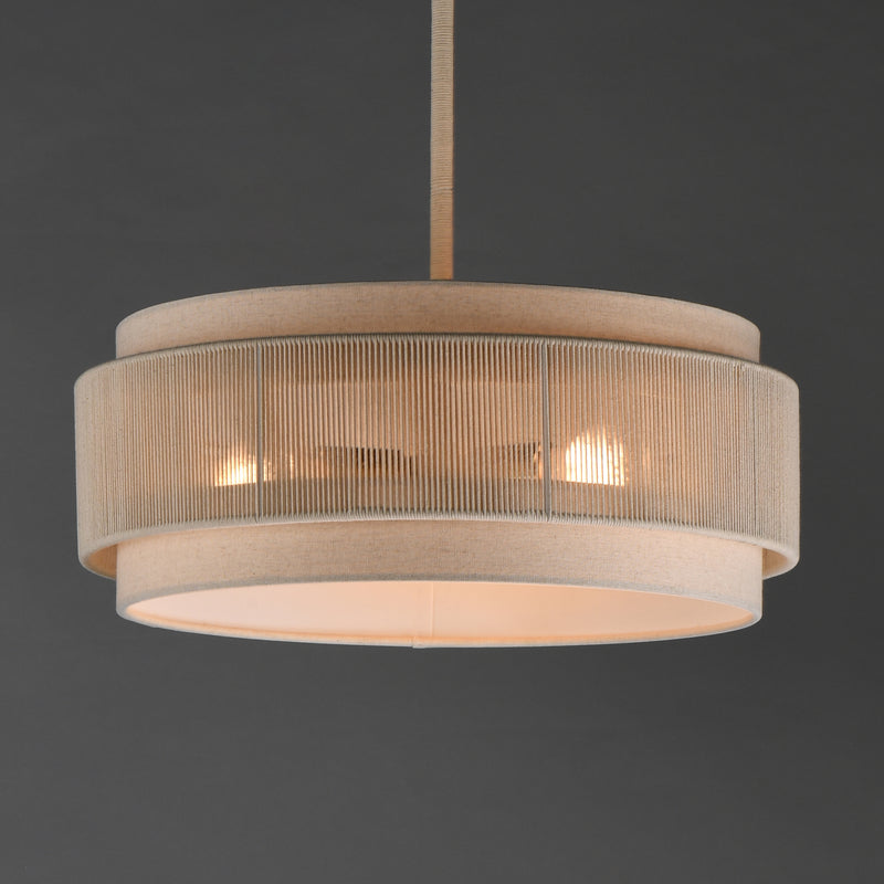 Maxim 12813OFNAB Seacliff 20" 3 Light Pendant | Natural Aged Brass