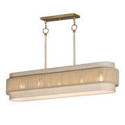 Maxim 12815OFNAB Seacliff 5 Light Linear Chandelier | Natural Aged Brass