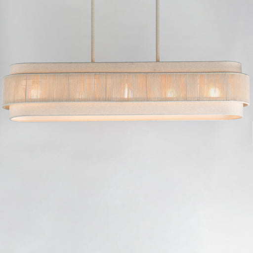 Maxim 12815OFNAB Seacliff 5 Light Linear Chandelier | Natural Aged Brass
