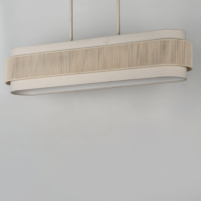 Maxim 12815OFNAB Seacliff 5 Light Linear Chandelier | Natural Aged Brass