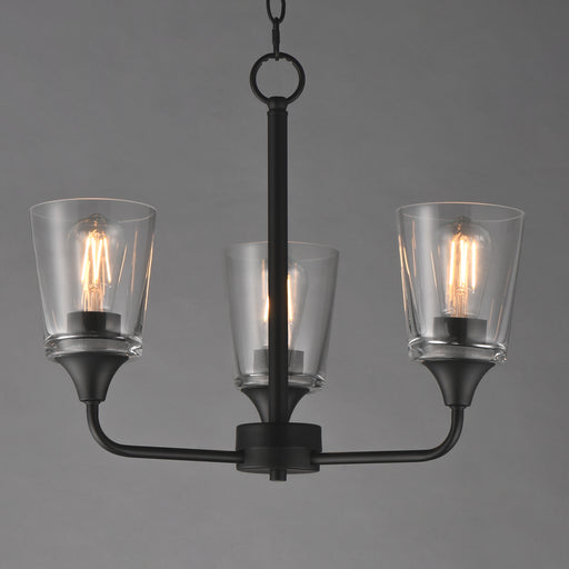 Maxim 12873CLBK Hudson 3 Light Chandelier | Black