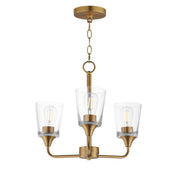 Maxim 12873CLNAB Hudson 3 Light Chandelier | Natural Aged Brass
