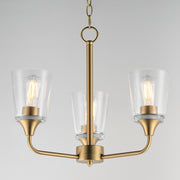 Maxim 12873CLNAB Hudson 3 Light Chandelier | Natural Aged Brass