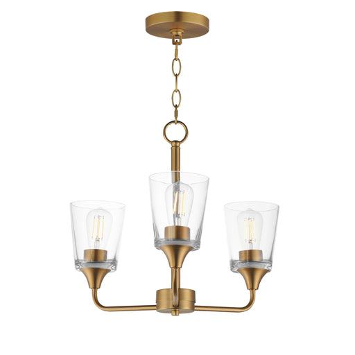 Maxim 12873CLNAB Hudson 3 Light Chandelier | Natural Aged Brass