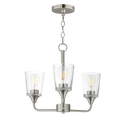 Maxim 12873CLSN Hudson 3 Light Chandelier | Satin Nickel
