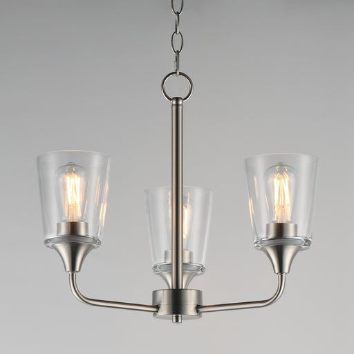 Maxim 12873CLSN Hudson 3 Light Chandelier | Satin Nickel
