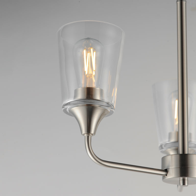 Maxim 12873CLSN Hudson 3 Light Chandelier | Satin Nickel