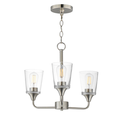 Maxim 12873CLSN Hudson 3 Light Chandelier | Satin Nickel