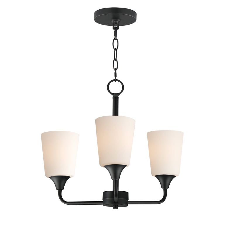 Maxim 12873SWBK Hudson 3 Light Chandelier | Black