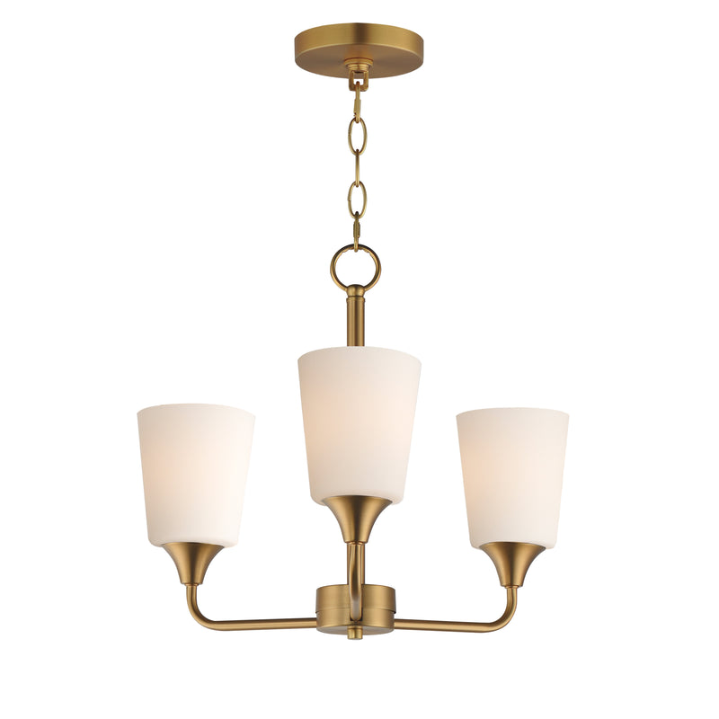 Maxim 12873SWNAB Hudson 3 Light Chandelier | Natural Aged Brass