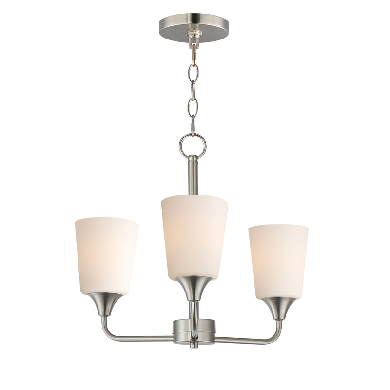 Maxim 12873SWSN Hudson 3 Light Chandelier | Satin Nickel