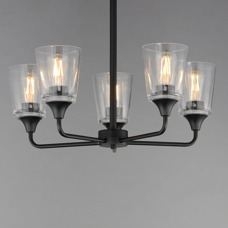 Maxim 12875CLBK Hudson 5 Light Chandelier | Black