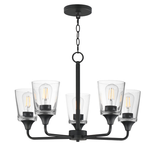 Maxim 12875CLBK Hudson 5 Light Chandelier | Black